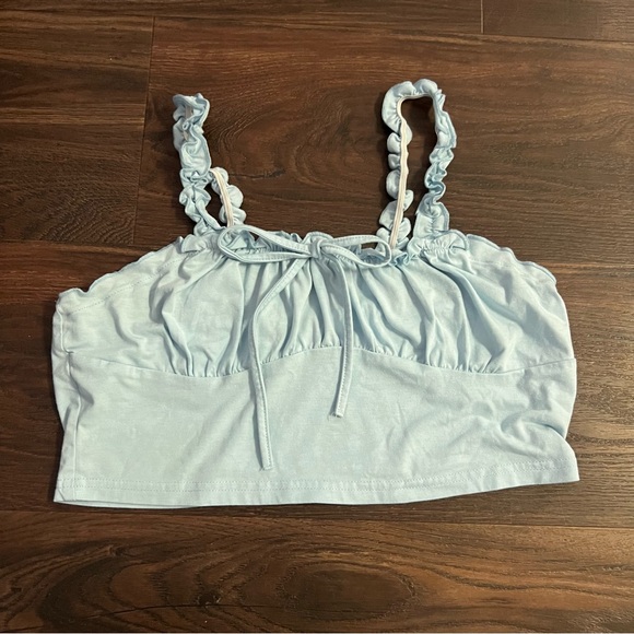 SHEIN Light Blue Ruffle Strap Camisole Womens size 12 - Picture 1 of 3